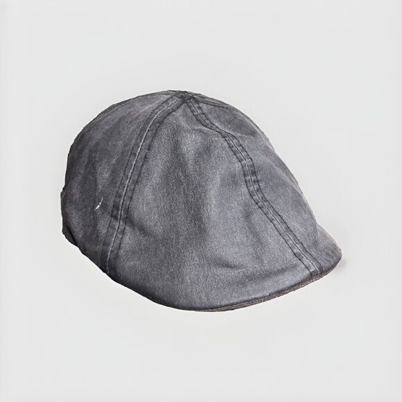 Harley Davidson Beret Embroidered Hat Cap Size Small Cotton Newsboy Gray - Picture 1 of 7